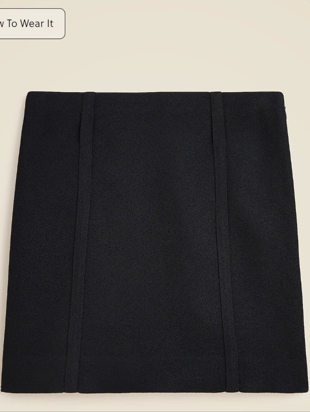 J Crew Mini skirt in bouclé CM758 NWT Size 00 Black